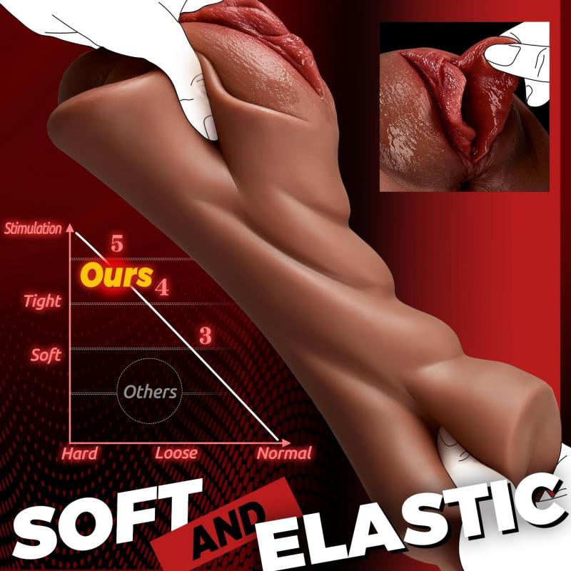 جهاز الاستمناء الذكوري - شفاه سميكة وقناتين داخليتين بتصميم واقعي